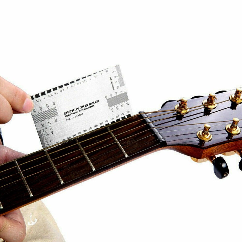 new guitar string action gauge ruler guide setup and bass luthier