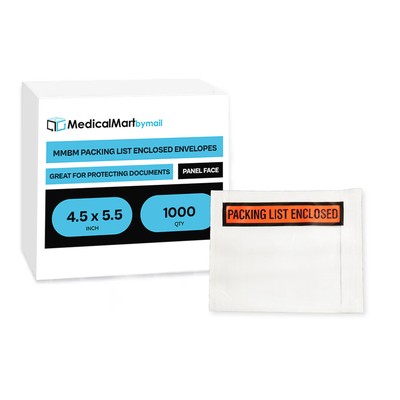1000X 4.5" x 5.5" PACKING LIST ENCLOSED ENVELOPE POUCH SLIP INVOICE RECEIPT