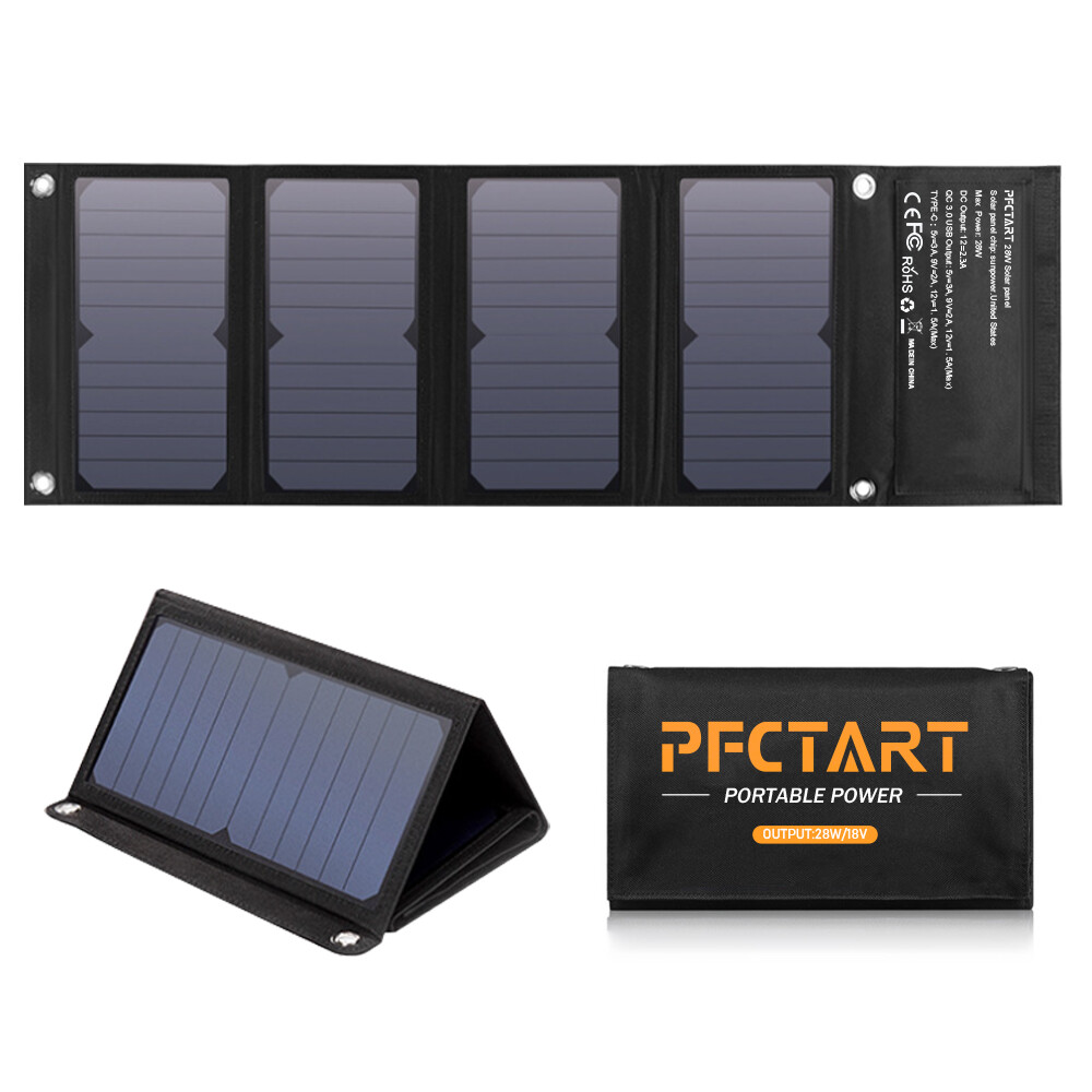 Portable Solar Panel Kit Folding Power Bank Camping RV Generator Rechargeable US