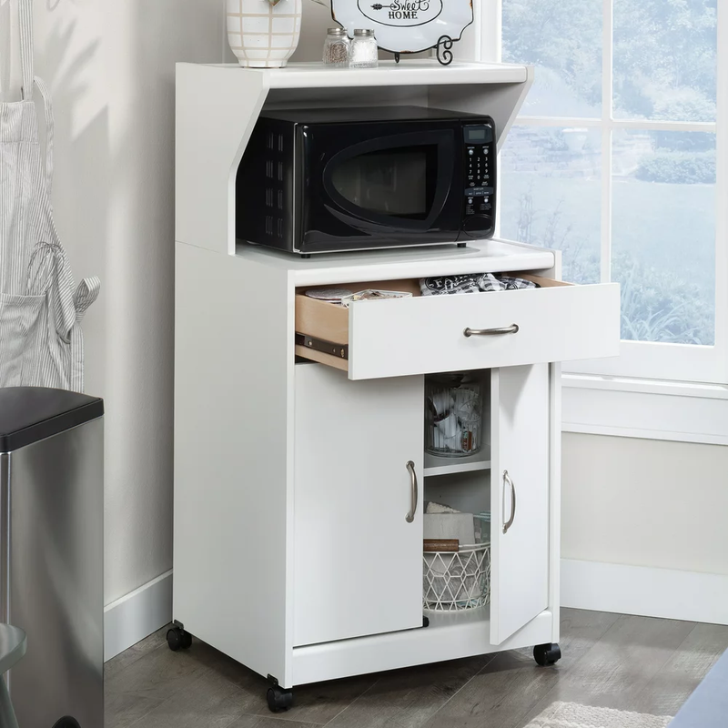MICROWAVE KITCHEN CART Black, White, Grey Available