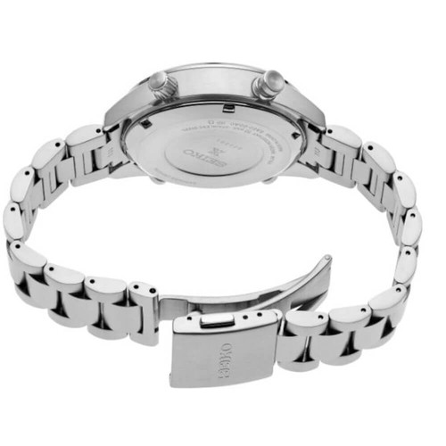 Pre-owned Seiko Men's Blue Dial Silver Stainless Steel Band Prospex Sea Solar Quartz Watch
