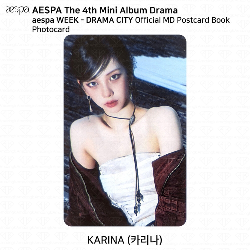 aespa my world postcardbook ウィンター Aespa Official MD MY WORLD Epoxy Sticker Postcard Book