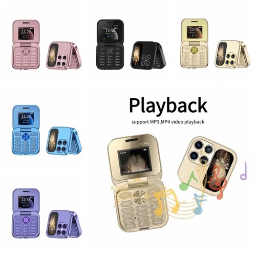 i17 Mini Palm Flip Mobile Phone 2G Dual SIM Standby Speed Dial FM