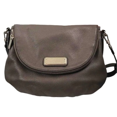 Marc by Marc Jacobs Classic Q Natasha Gray Pebbled Leather Large Crossbody Bag