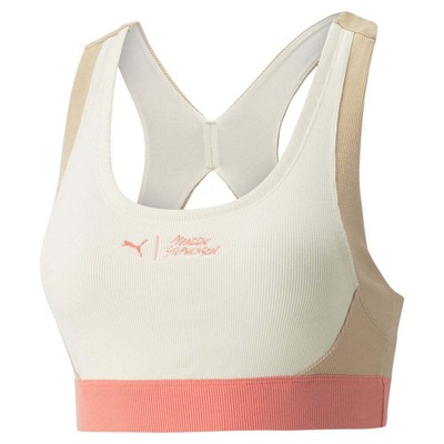 

Puma Maggie X Low Impact Sports Bra Womens Size  Casual 52214165, Белый