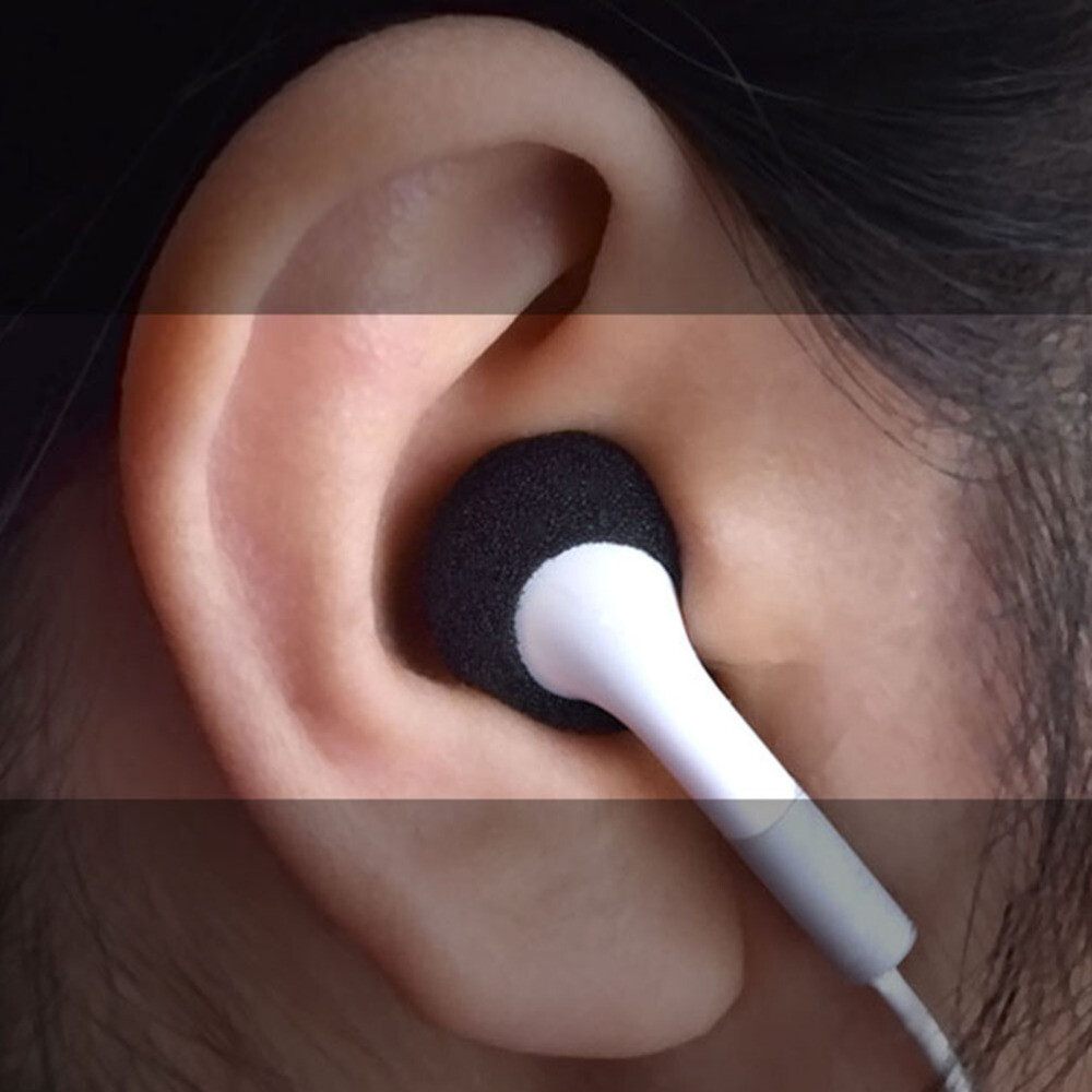 10Pcs Black Soft 15mm Replacement Ear Pad Bud Foam Earbud Cover For Earphones eBay