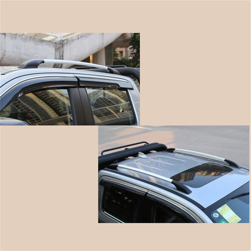 1M Aluminum Car SUV Decorative Roof Rack Side Rail Bar Luggage Rack Drill-Free