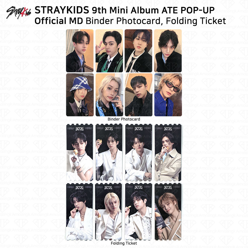 Stray Kids 9th Mini Album ATE POP-UP MD Binder Photocard
