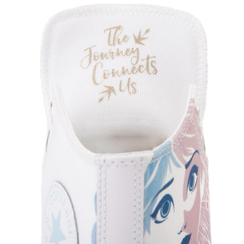 Pre-owned Converse X Frozen 2 Chuck Taylor All Star Hi Anna Elsa Sneaker Womens In White