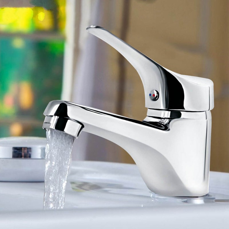 Waschbecken Wasserhahn Chrom Badzimmer Mischbatterie Einhebelmischer