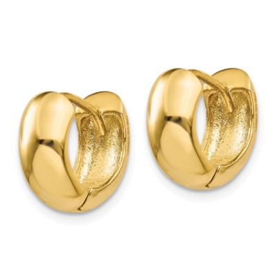 Pre-owned Superdealsforeverything Real 14kt Yellow Gold Hinged Hoop Earrings