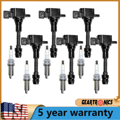 6Pack Ignition Coil & Spark Plug For Nissan Altima Maxima Quest Murano 3.5 UF349