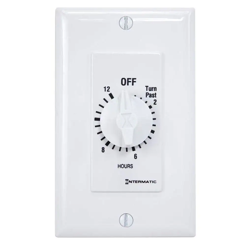 20 Amp 12-Hour Spring Wound In-Wall Timer, White