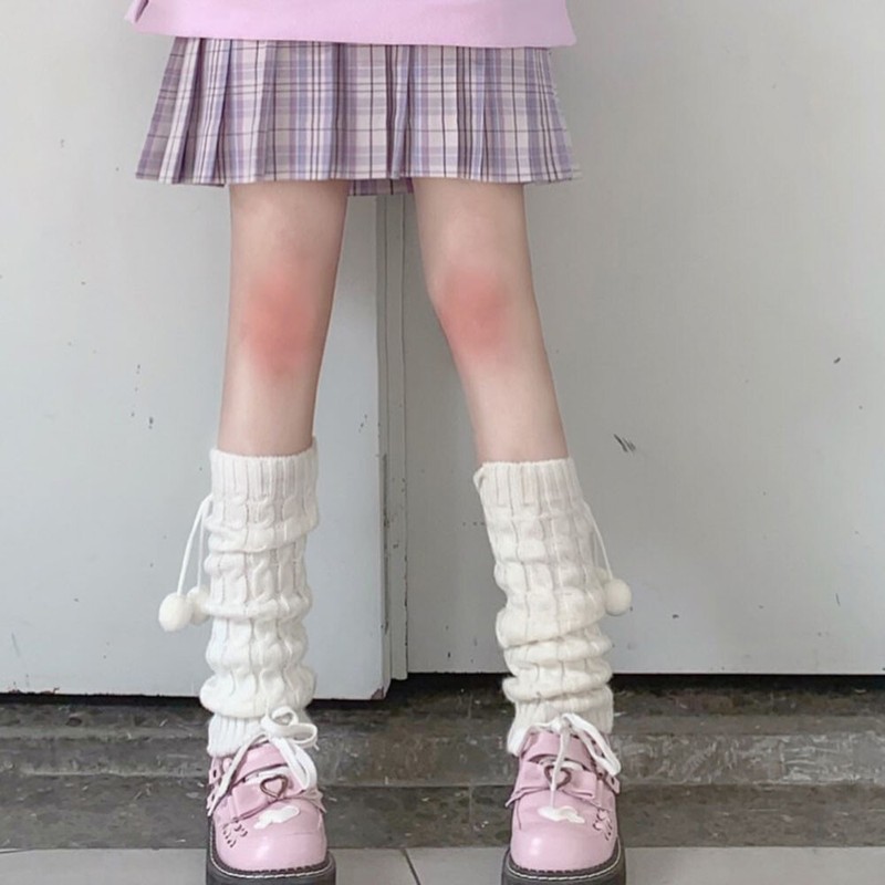 Japanese Lolita Sweet Girl Leg Warmers Cover Sock Autumn Winter Leg