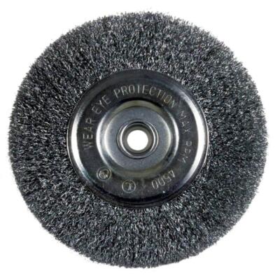 Fine Bench Wire Wheel Brush 6 in Steel General Purpose