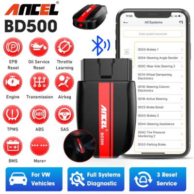 ANCEL BD500 Bluetooth Full Diagnostic Scan Tool for VW Audi Seat Skoda Diagnosis