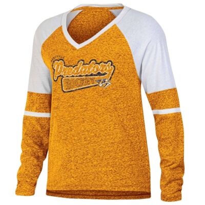 Женская темная футболка с длинным рукавом NHL Nashville Predators с лицензией команды, S