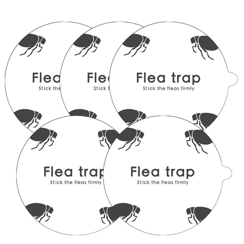5 Pack Disposable Flea Trap Sticker Sticky Dome Flea Trap Refill Flea Glue Discs