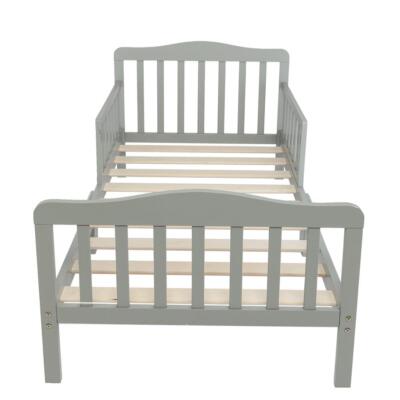 Wooden Baby Toddler Bed Children Bedroom Furniture with Safety Guardrails Frame