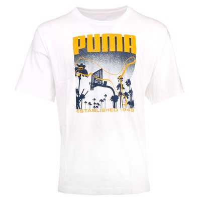 Футболка с круглым вырезом и коротким рукавом Puma Court Photo Graphic Мужская повседневная футболка размера XXXL