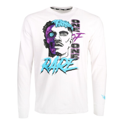 Рубашка с длинным рукавом и круглым вырезом Puma Melo X Blue Hive с графическим рисунком Мужские белые повседневные топы