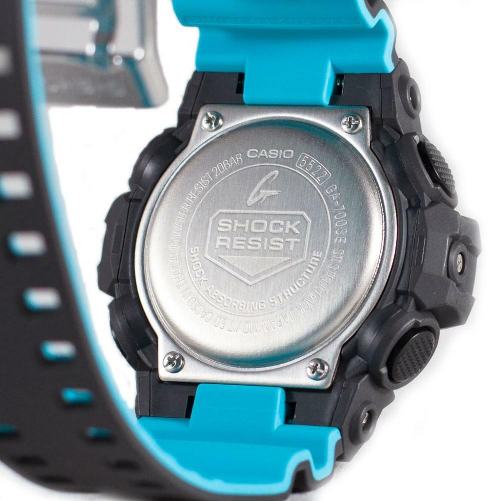 Casio G-Shock Mens Watch GA700SE-1A2 GA-700SE-1A2DR Black Blue Analogue Digital 889232163291 | eBay