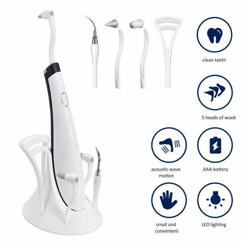 5 IN1 Tooth Polishing Cleaner Ultrasonic LED Electric Orals Teeth Cleaning Kit
