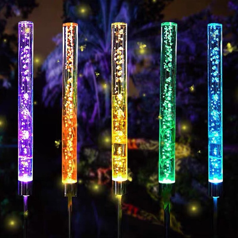 4 x LED SOLAR Farbwechsler Garten Beleuchtung Außen Steck Leuchte Wiesen Lampe