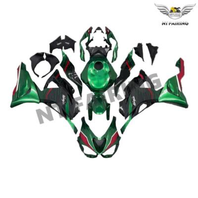 FD Injection Green Black ABS Fairing Fit for Kawasaki 2024-2025 Ninja ZX6R a046