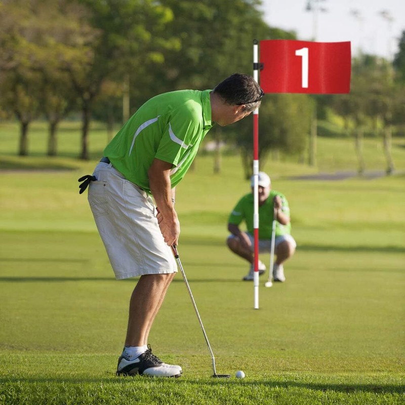 Golf Flagstick 6Ft Golf Flag and Cup for Yard Pro Detachable Golf Hole Cup &Flag