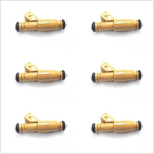 6 PCS 4 Hole High Impedance Upgrade Fuel Injectors For Jeep Cherokeeの