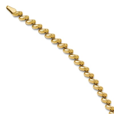 Pre-owned Superdealsforeverything Real 14kt Yellow Gold Polished Bracelet; 7 Inch; Lobster (fancy) Clasp