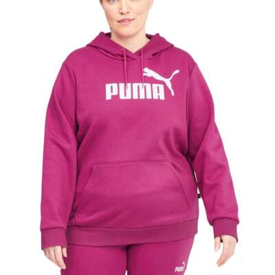 

Puma Ess Logo Pullover Hoodie Plus Женская розовая повседневная спортивная верхняя одежда 846861-, Розовый, Puma Ess Logo Pullover Hoodie Plus