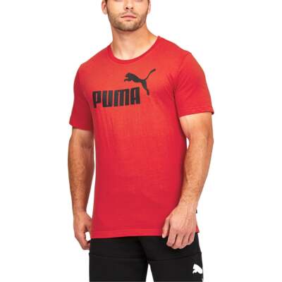 

Puma Essentials Logo Футболка с круглым вырезом и короткими рукавами Мужские красные повседневные топы 5864494, Красный, Puma Essentials Logo Crew Neck Short Sleeve T-Shirt