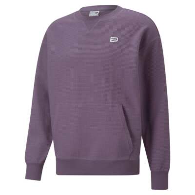 

Толстовка мужская фиолетовая Puma Downtown Waffle Crew Neck 53567161, Фиолетовый