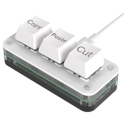 Acrylic 3 Keys Mini Keypad Games Mechanical Keyboard Mini Copy Paste Cut Keypad