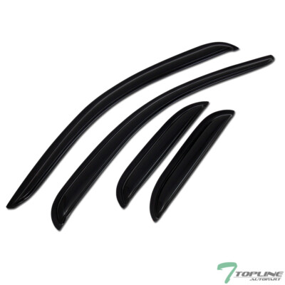 Topline For 2007-2013 Silverado/Sierra Extended Sun Rain Guard Window Visors 4pc