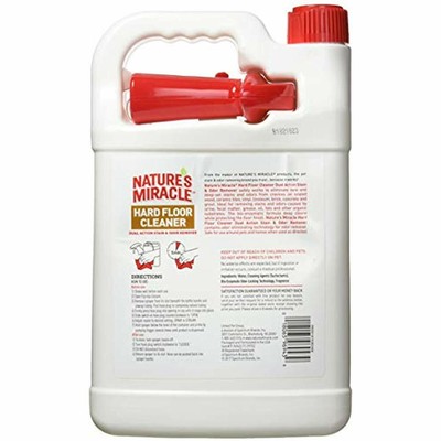 Natures Miracle Hard Floor Cleaner Dual Action Stain & Odor Remover - 128 Oz.