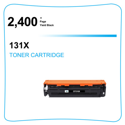 2x CF210X 131X Toner Cartridge Black for HP LaserJet Pro 200 Color M276nw M251nw