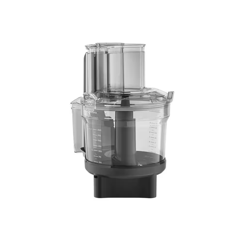 Ascent 12 Cup Clear Black Food Processor Attachment Dishwasher Safe Black Clear