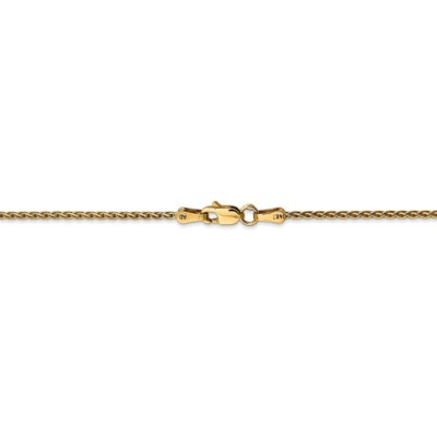 Pre-owned Superdealsforeverything Real 14kt Yellow Gold 18 Inch 1.5mm Parisian Wheat With Lobster Clasp Chain