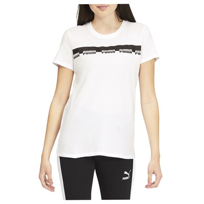 Футболка с круглым вырезом и коротким рукавом Puma Script, женские повседневные топы размера XL, 58855802