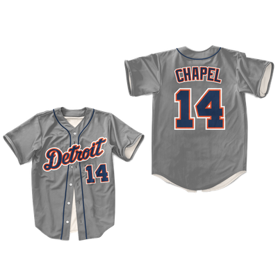 Movie Billy Chapel #14 Detroit Baseball Jersey Love Of Game Blue Gray