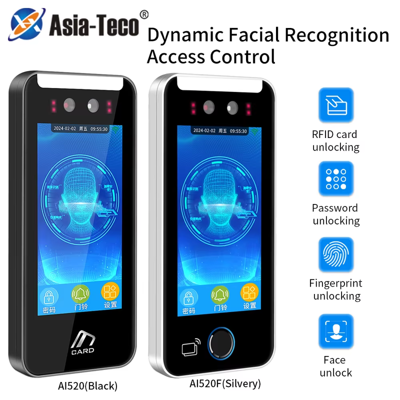 5inch 5000user TCP/IP WIFI Dynamic Face Recognition Access Control Attendance Ma