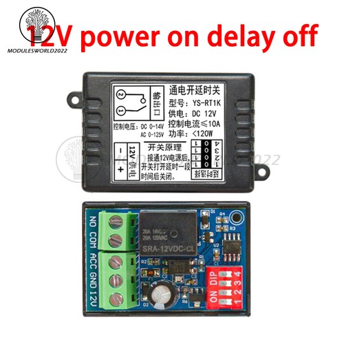 DC12V Car Time Delay Relay Module Trigger Delay On/Off Delay Switch Module
