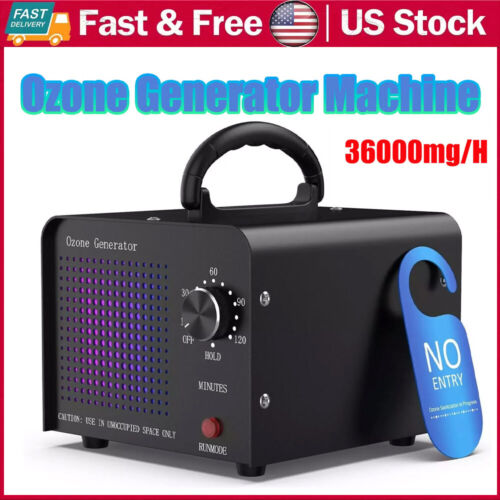 36000mg/h Ozone Generator Machine Air Purifier Ionizer Ozonator Timer for Home