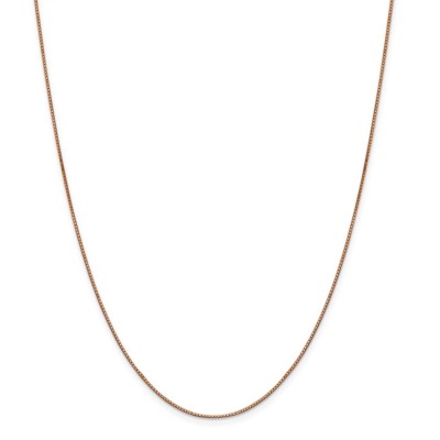 Pre-owned Superdealsforeverything Real 14kt Rose Gold 18 Inch .9mm Box Link With Lobster Clasp Chain; 18 Inch In Pink