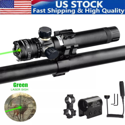Green Laser Dot Sight Light Beam Adjustable Scope Lazer Lamp For 20mm Rail Mount