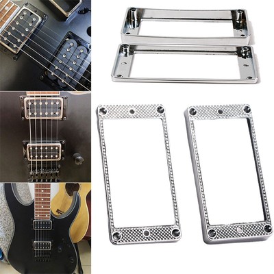 2Pcs Metal Humbucker Pickup Frame Mounting Rings for LP Les Paul Guitar Chromme