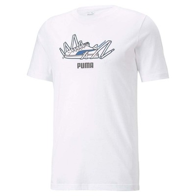 

Puma Sneaker Graphic Crew Neck Футболка с коротким рукавом Big Tall Mens White Casual T, Белый, Puma Sneaker Graphic Crew Neck Short Sleeve T-Shirt Big Tall